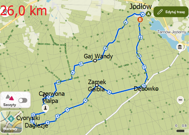 Las daglezjowo-cyprysikowy. XXXII Jodłowski Rodzinny Rajd Rowerowy z cyklu „Tajemnice Puszczy Tarnowskiej”